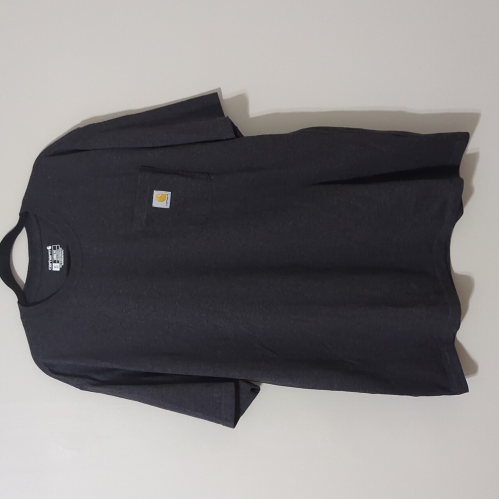 Carhartt Men's Gray Short Sleeve Shirt Size XL Tall